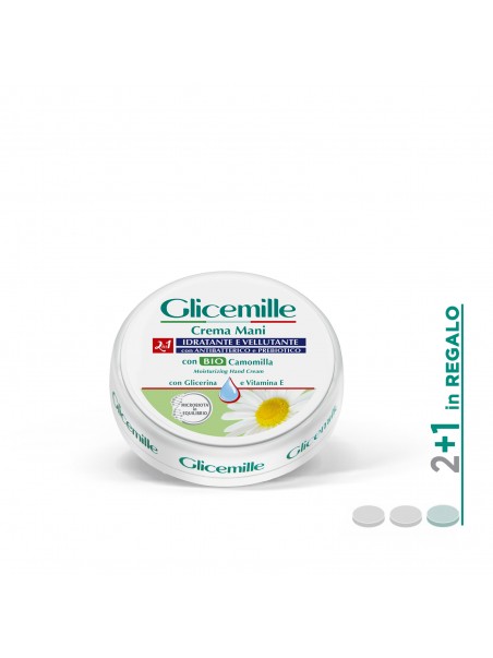 3x2 Crema Mani Idratante, Vellutante Glicemille