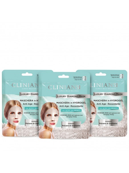 Clinians - 3 MASCHERE VISO RASSODANTI HYDROGEL