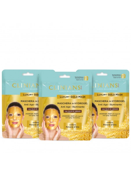 Clinians - 3 MASCHERE VISO ANTI AGE HYDROGEL