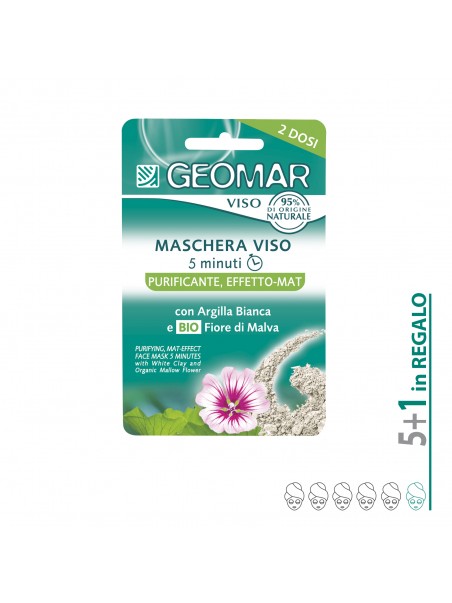 6 Maschere Viso Purificante Geomar