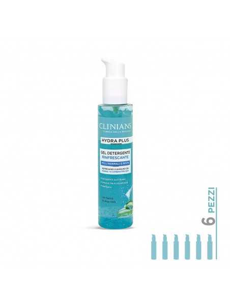 6 Gel Detergente Rinfrescante Hydra Plus Clinians